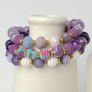 Agate & Gemstone Beaded Bracelets